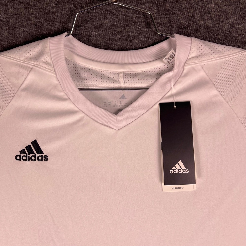 Adidas Tiro 17 Jersey Women's Medium White Short Sleeve ClimaCool Training Shirt - Picture 8 of 16